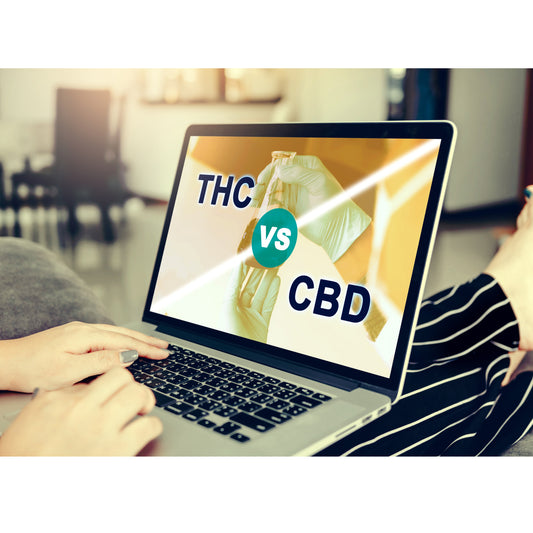 THC vs CBD computer image
