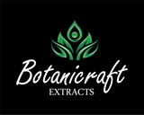 Edgy lotus flower design with Botanicraft Extracts written in script | Botanicraft Extracts Logo