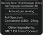 Product facts for 750 mg full spectrum CBD oil | Natural Flavor | Botanicraft Extractss